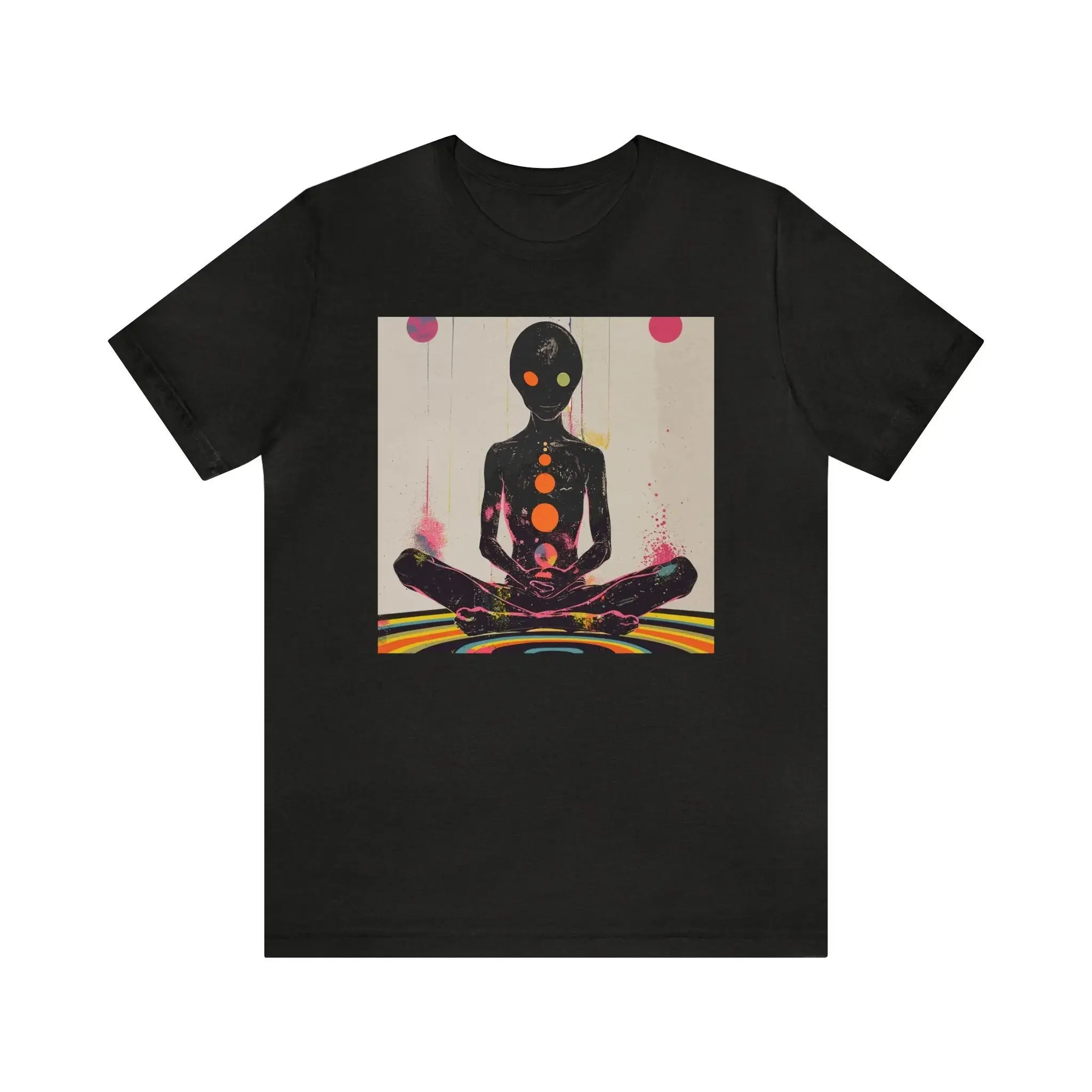 Camiseta Alien Yoga estilo retro Sgraffito