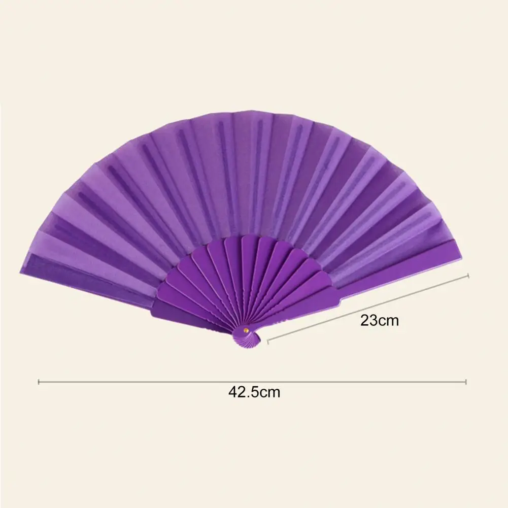 Floral Lace Folding Fan Solid Color Strong Structure Portable Handheld Fan For Weddings Parties Travel Portable Women Fans