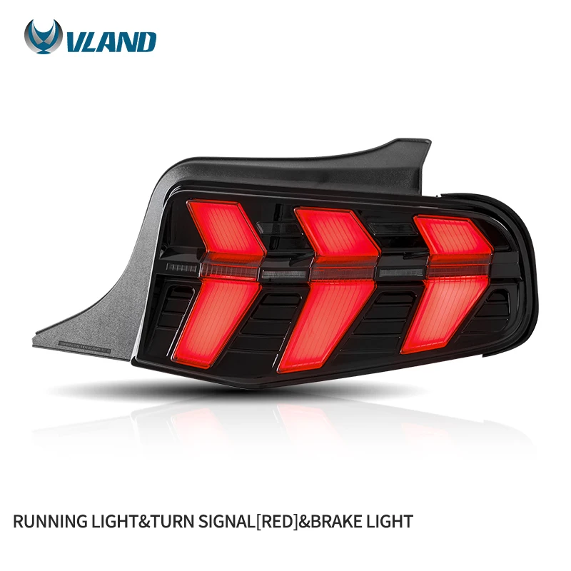 VLAND Factory Full LED Tail Lights Assembly 2010-2012 Boss 302 GT V6 one model Car Taillights For Ford Mustang GT V6 Rear Lamp