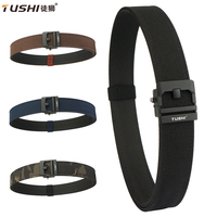 TUSHI Fashion Automatic Metal Buckle Police Tactical Belt 1100D Nylon Hanging Gun Belt Outdoor IPSC Training Quality Mens Belts