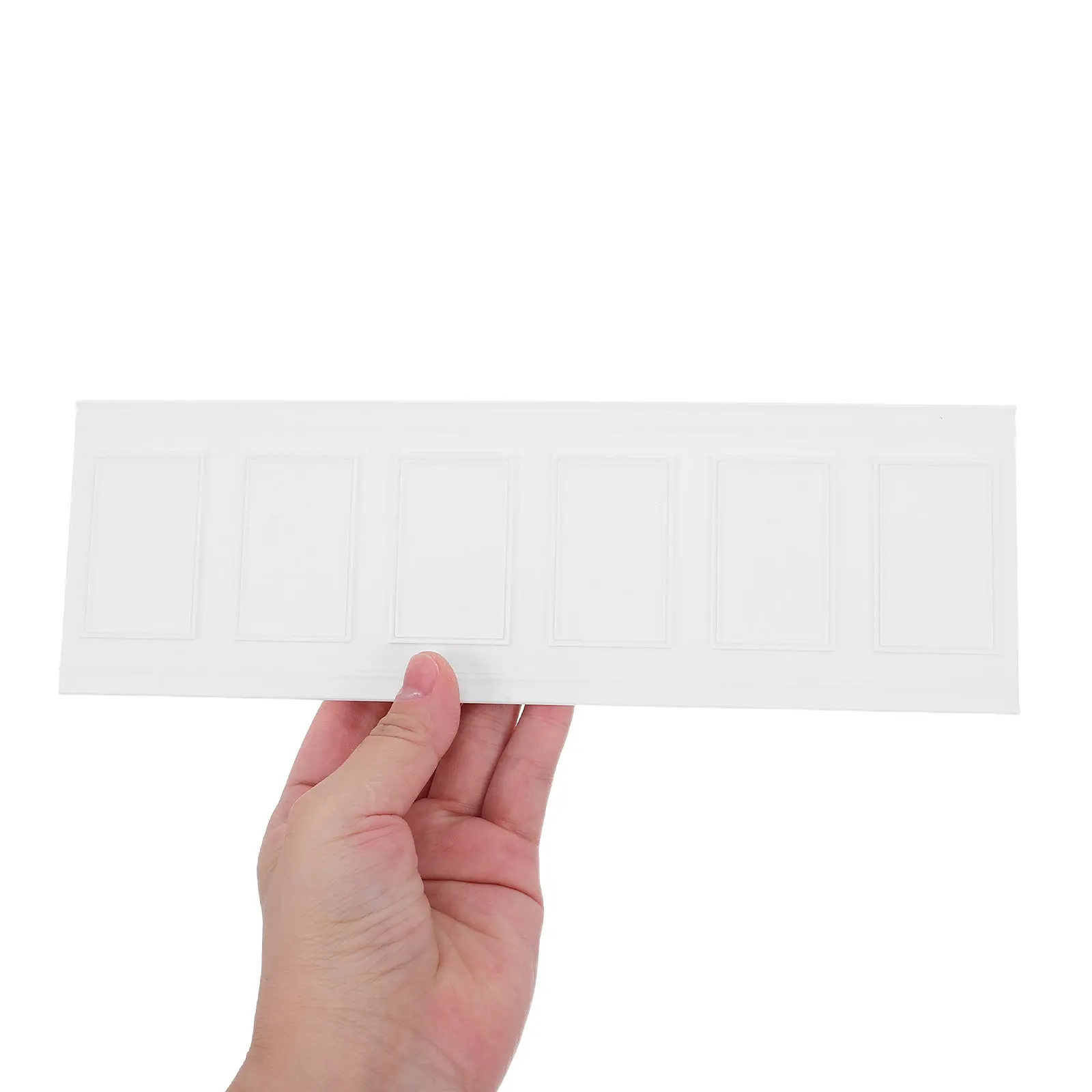 

Miniature Dollhouse Peel Stick Self Adhesive Baseboard Skirting Wall Wainscoting Panel Trim Flexible Molding Trim Seam