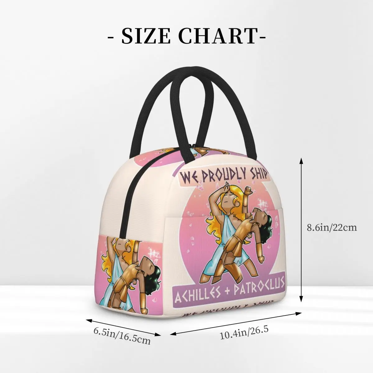 Borse per il pranzo di Achille + Patroclus Bento Box isolato Borsa per il pranzo portatile Borse da picnic riutilizzabili Borsa termica per lavoro studentesco donna
