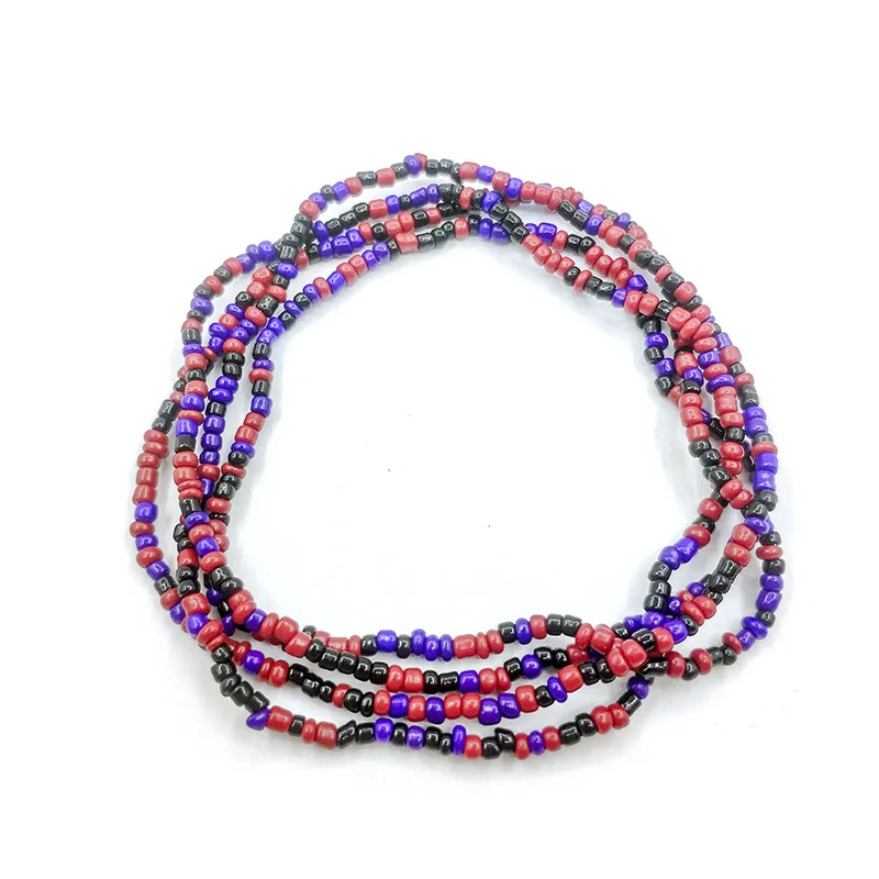 Colorful Sexy Waist Beads Chain for Women African Belly Beads Girls Body Chain Bohemian Beach Jewelry Bikini Accessories Elastic