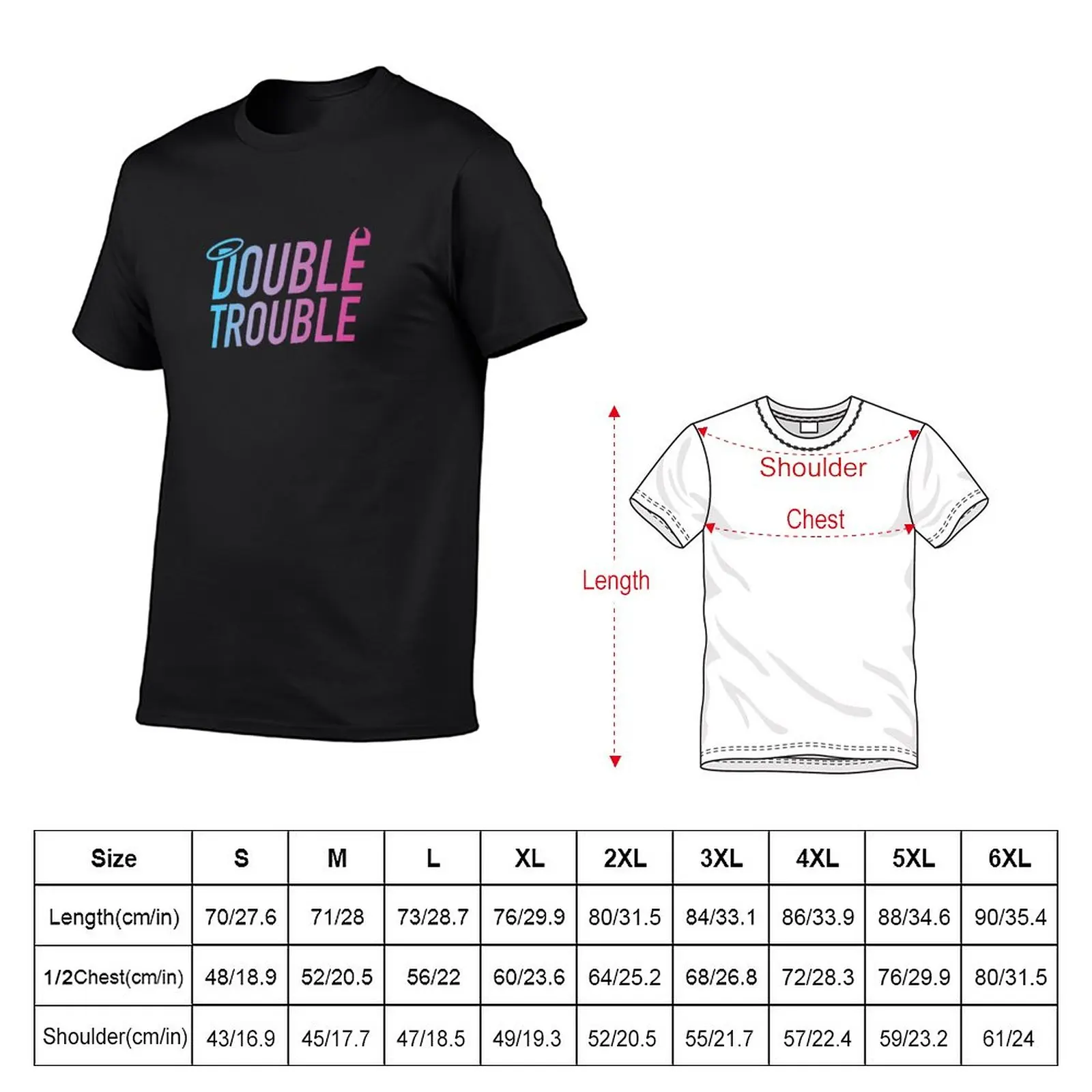 New double trouble merch T-Shirt animal print shirt for boys korean fashion aesthetic clothes Men's t-shirt