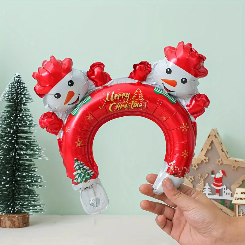 20 قطعة رأس بالون عيد الميلاد بأنماط مختلفة، سهلة الارتداء، تصميم ذاتي الغلق، آمن ومريح