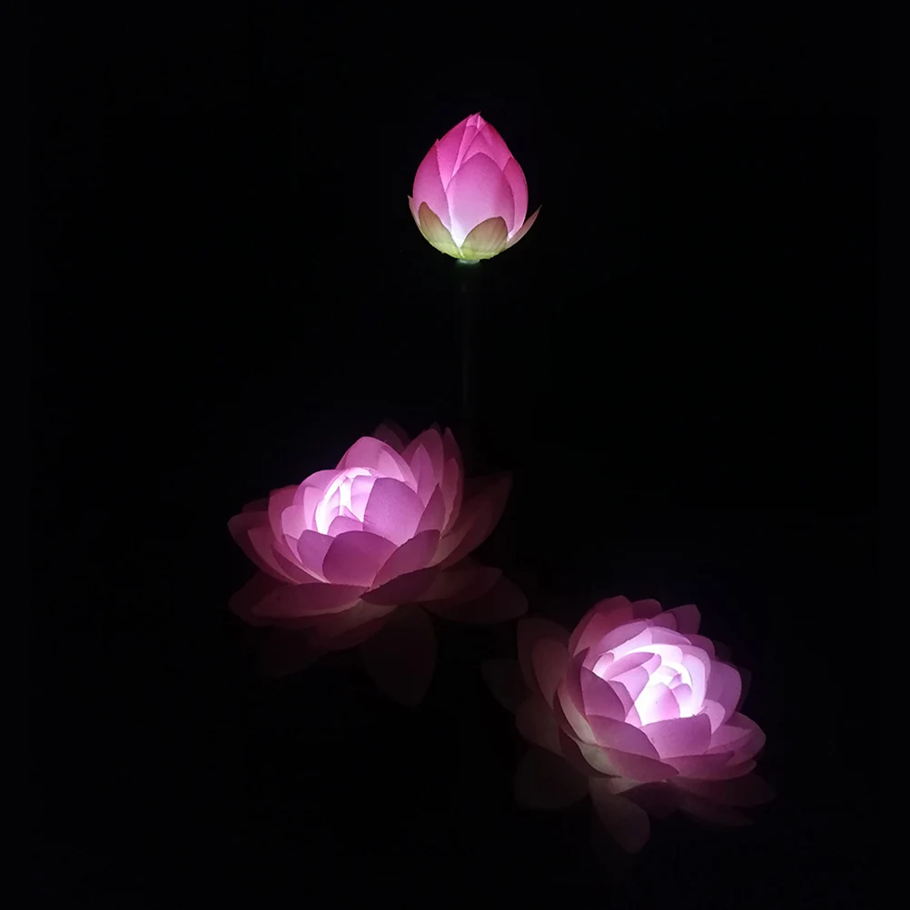 

Solar Powered Lotus Lamp Artificial LED Light for Garden Patio Lawn Driveway Walkway Night Solar Outdoor Lighting