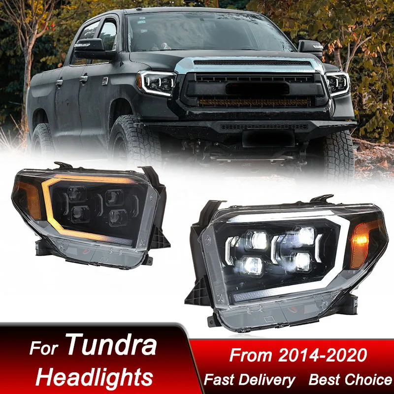 

Car styling Headlights For Toyota Tundra 2014-2020 LED Headlamp Assembly Upgrade High Configure Projector Lens Accessories Kit