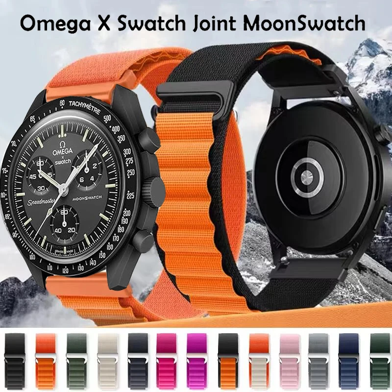 Correa deportiva Alpine de 22mm y 20mm para Omega X Swatch, correa de nailon MoonSwatch para Xiaomi Watch S4 S3 S2 S1 Pro/Mi Color 2