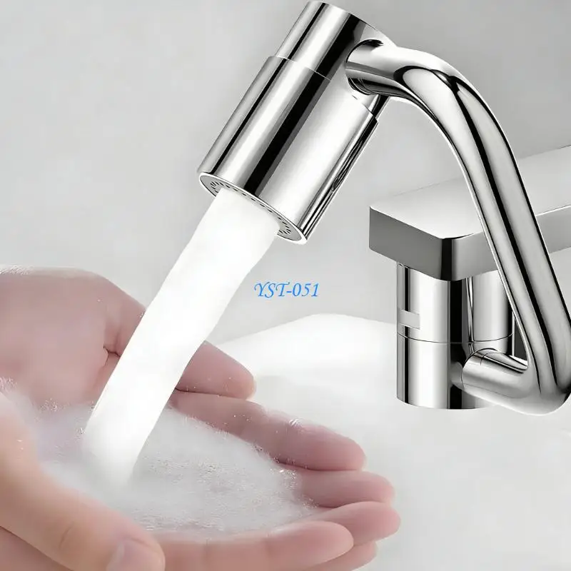 

E15A Steel Mechanical Arm Faucet Extension with Not Splash Designs Universal Tap Extension for Home & Commercial Use