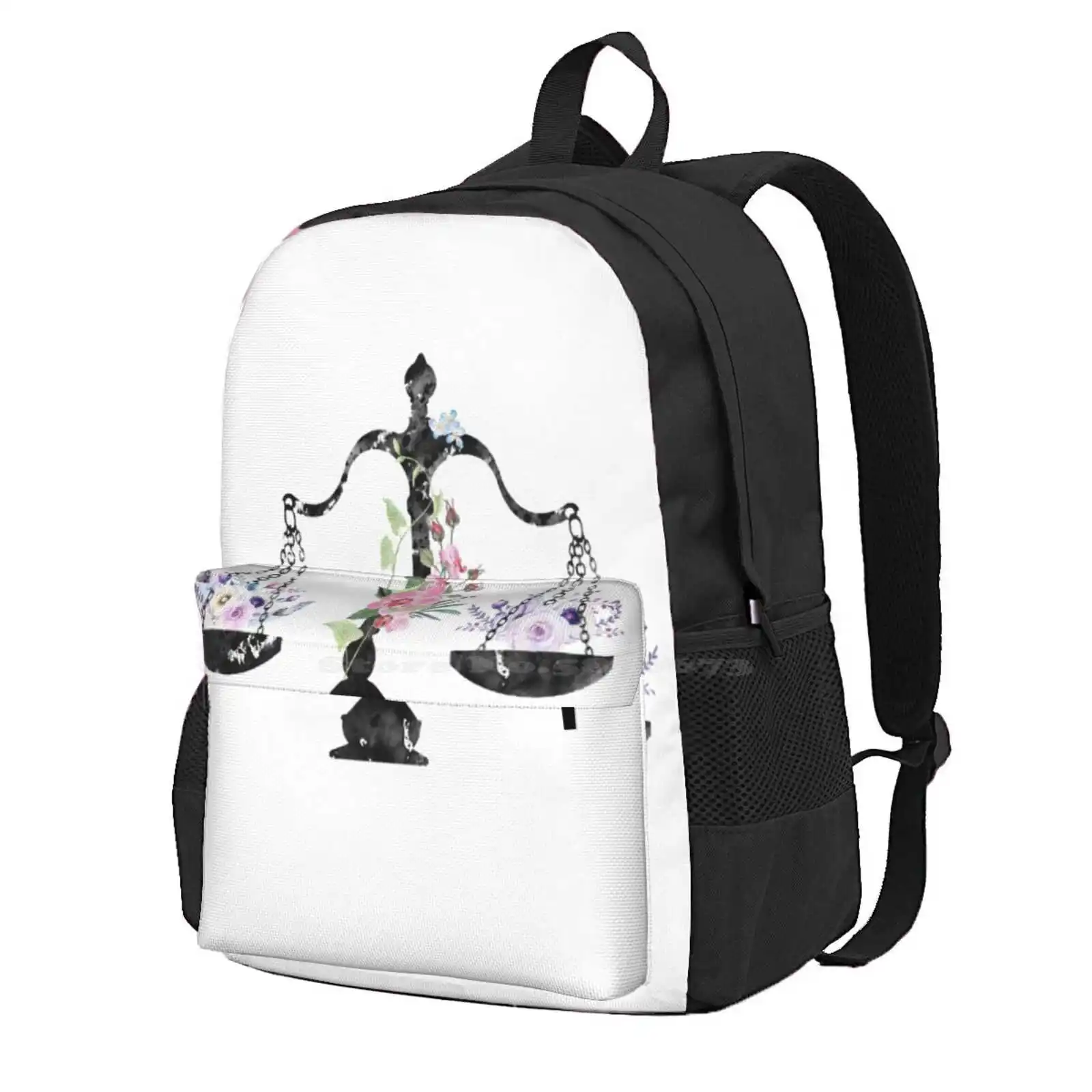 Scales Of Justice Art Hot Sale Schoolbag Backpack Fashion Bags Scales Of Justice Art Watercolor Lawyer Art Lawyer Office