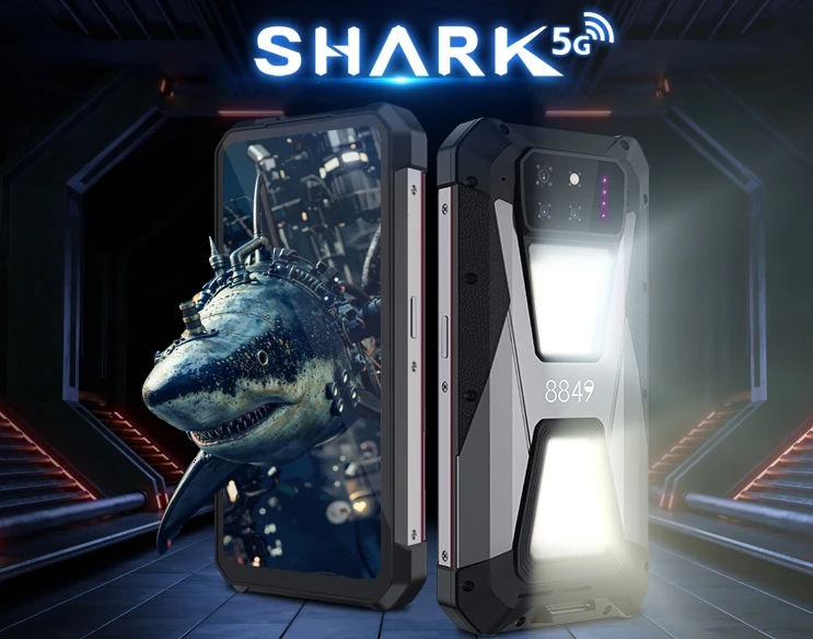 8849 Shark ,5G Outdoor Rugged Smartphone 120Hz  6.79inch 24GB(12+12)+256GB Android 14 Mobile Phone Unlocked WIFI 6/Bluetooth