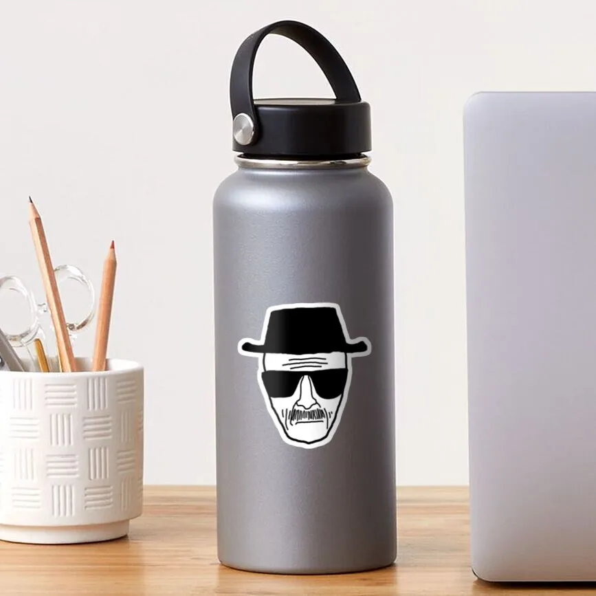 Heisenberg  10PCS Stickers for Water Bottles Decor  Window Room Bumper Background Car Living Room Anime Wall Art Laptop Cartoon