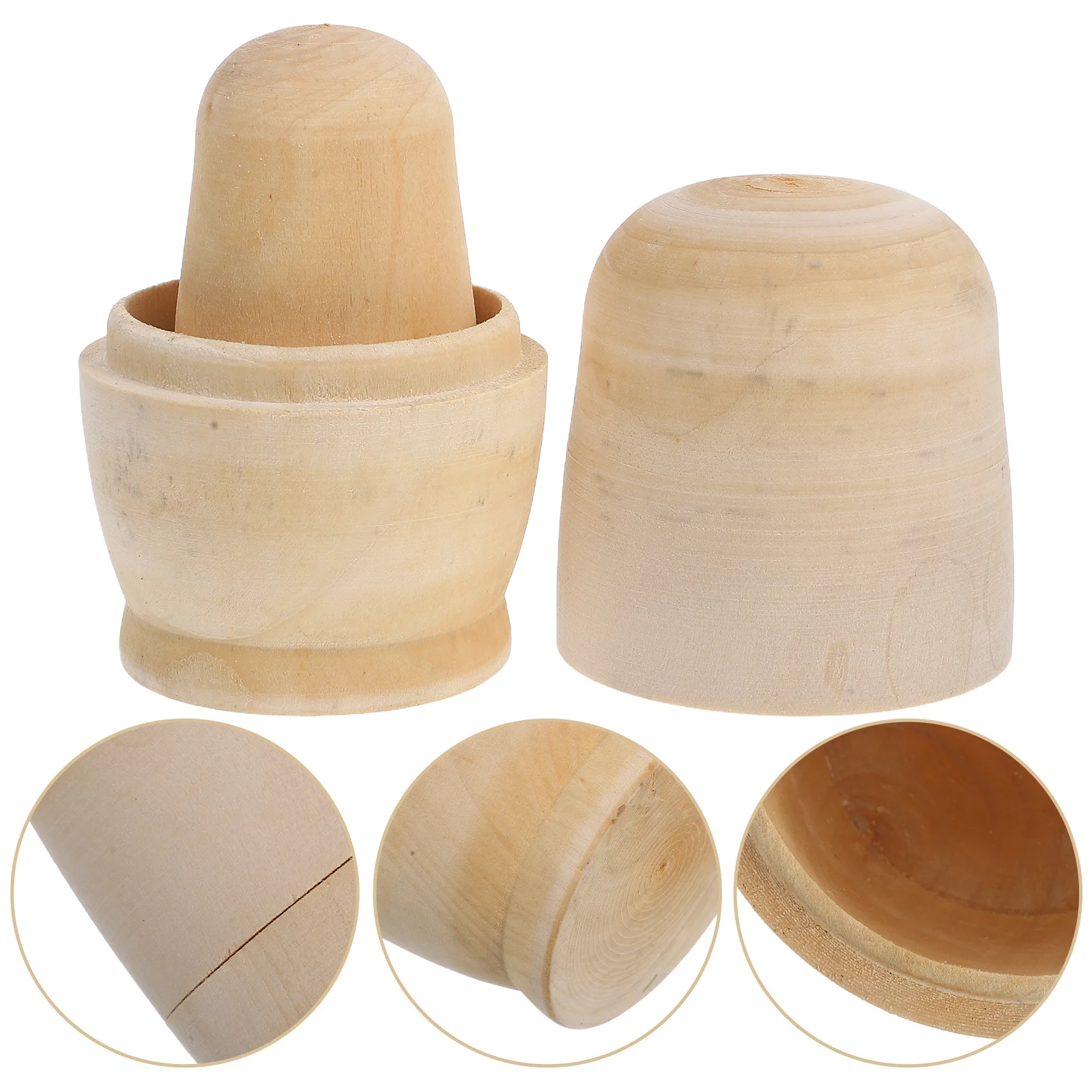 

Blank Nesting White Matryoshka Wooden DIY Supplies Christmas Desktop Decor Toddler