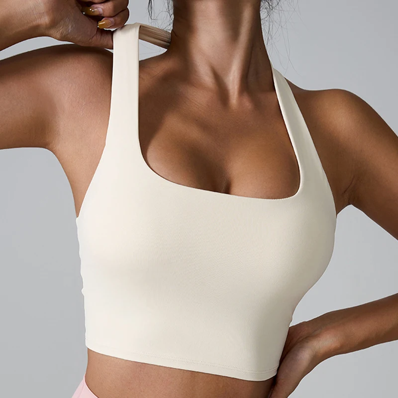 Ctenkevet Hang Oneself Sports Tank Tops Women Gym Backless Bra Yoga Vest Female Push Up Crop Top Sport Outfit For Woman