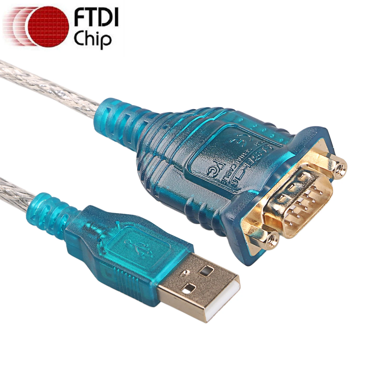 

USB to DB9 RS232 Serial Adapter 9 Pin Male to COM Port FTDI Chip Computer PC Converter Cable Support Win10/8/7/Mac/Vista