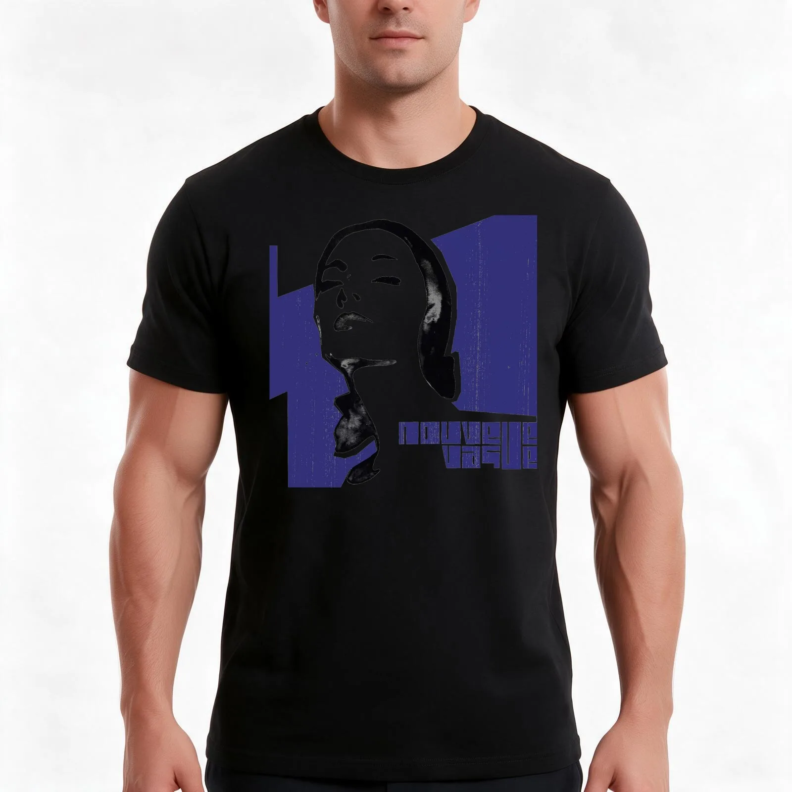 nouvelle vague band T-Shirt, Summer Casual Cotton Tee, Oversized Streetwear Tops, Vintage Graphic Print, Loose Fit Short Sleeve