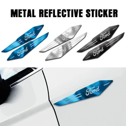 2pcs Metal Alloy Car Body Wing Side Fender Knife Badge Sticker For Ford RS ST Focus mondeo fusion mustang Ranger Car Accessories