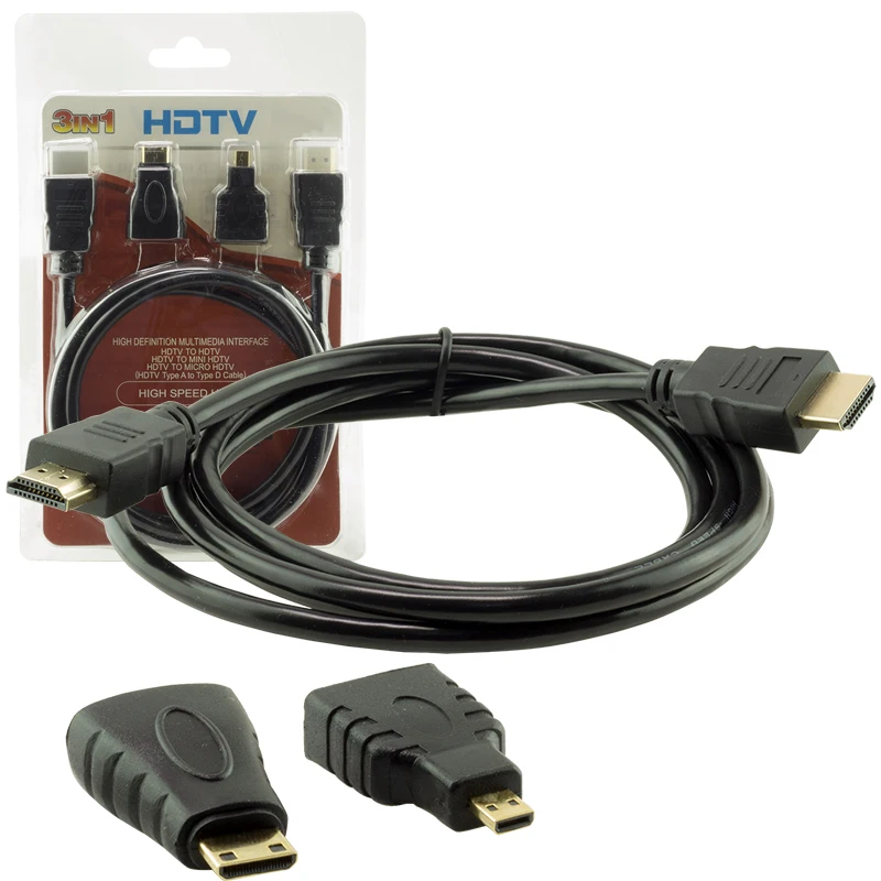 HDMI CABLE 1.5 METERS PCS SET SET POWERMASTER (MICRO HDMI HDMI * MINI HDMI HDMI)