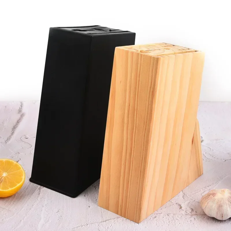 Kitchen Knife Floor Storage Rack Kitchen Multi Socket Knife Holder Wooden Knives Stand Household Knife Supplies Storage Rack