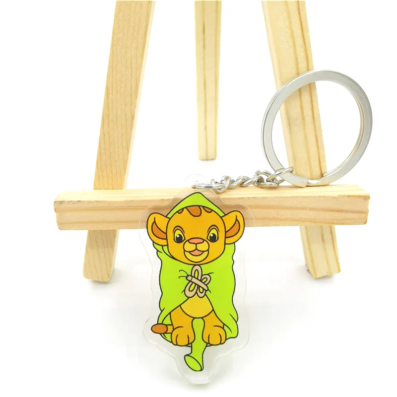Lion King Lovely key chain animal key chain women\'s bag pendant acrylic key chain Charm Key Chain Jewelry Gift