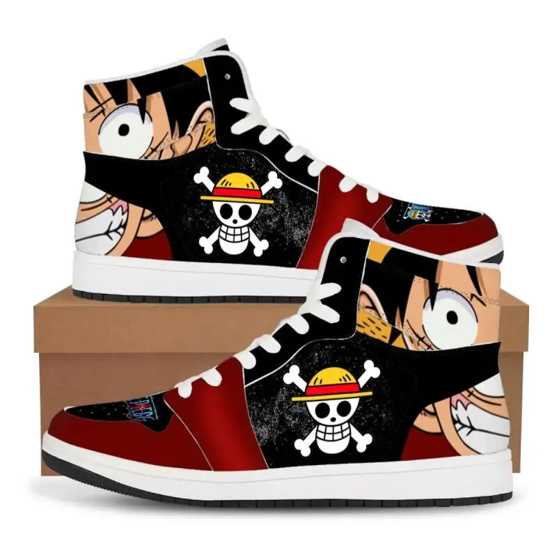 

One Piece Customized Sneakers Basketball Shoes Sneakers Men and Women High Top Casual Shoes Monkey D. Luffy Festival Gift