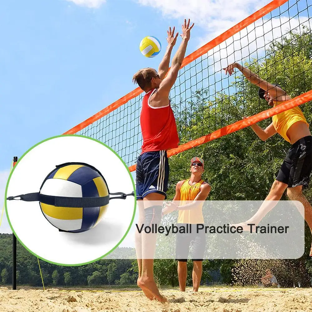 

1pcs Practical Assistant Wear-resistant Flexible Volleyball Practice Trainer For Exercise Volleyball Trainer Volleyball Bel W9F8