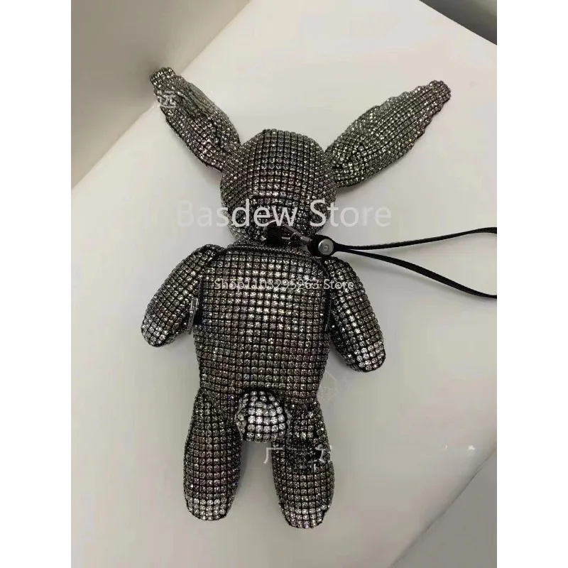 In 2024, the new drilling bag piece rabbit drilling bag modeling clutch bag change key handbag