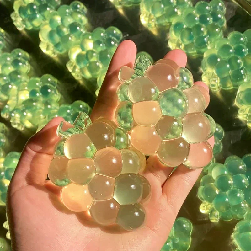 

1 шт., игрушки для снятия стресса, ручные игрушки, фрукты, виноград, игрушка, анти-тревога, эластичные, медленно растущие, сенсорный реквизит