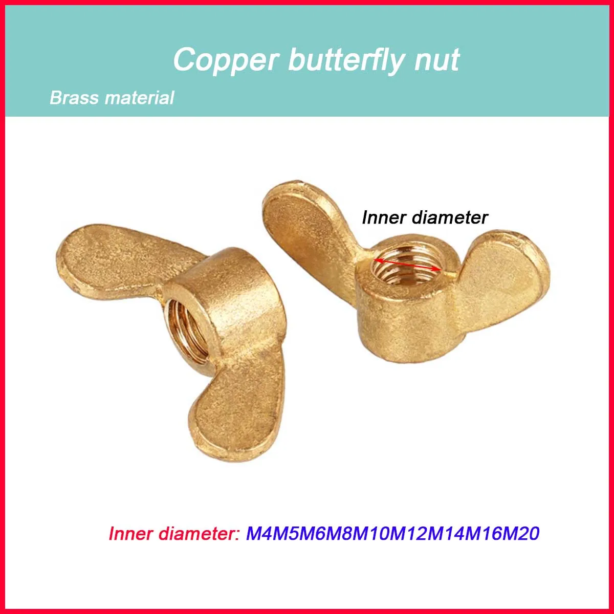 

Brass Butterfly Hand Twisted Nut M4M5M6M8M10M12MM14M16M20