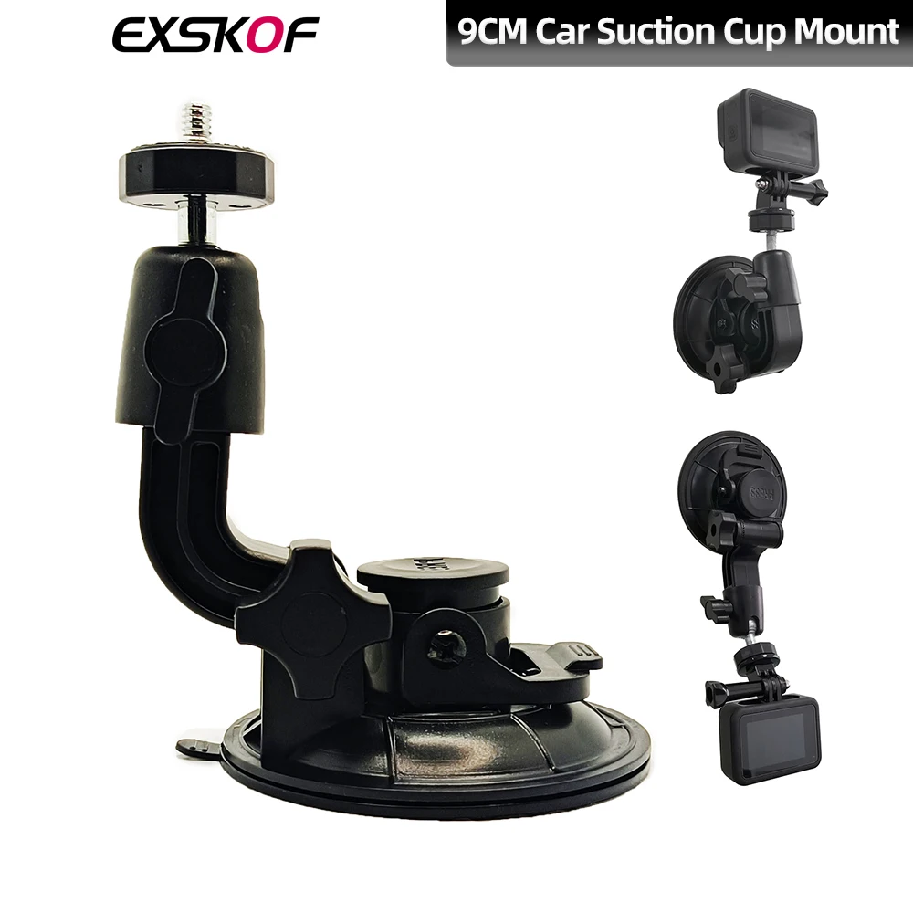 For GoPro Car Suction Cup 9CM Strong Suction Cup Mount 1/4\'\'Screw Base For GoPro Hero 13 12 11 10 Insta360 X4 X3 DJI Action 5 4