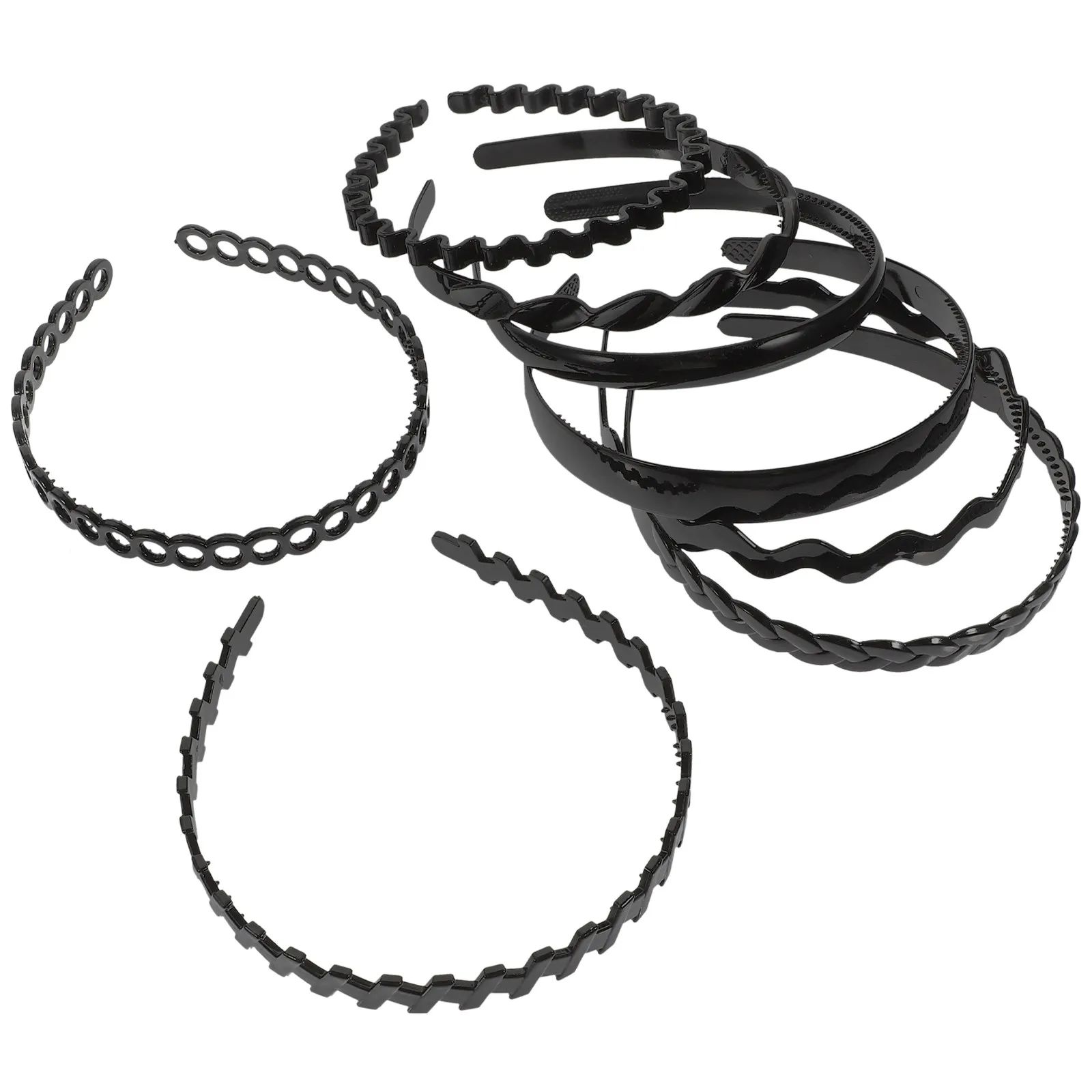 8Pcs Women Headbands Non-Slip Plastic Hair Bands with Teeth Headbands for Workout Face Wash Beach Party Prom