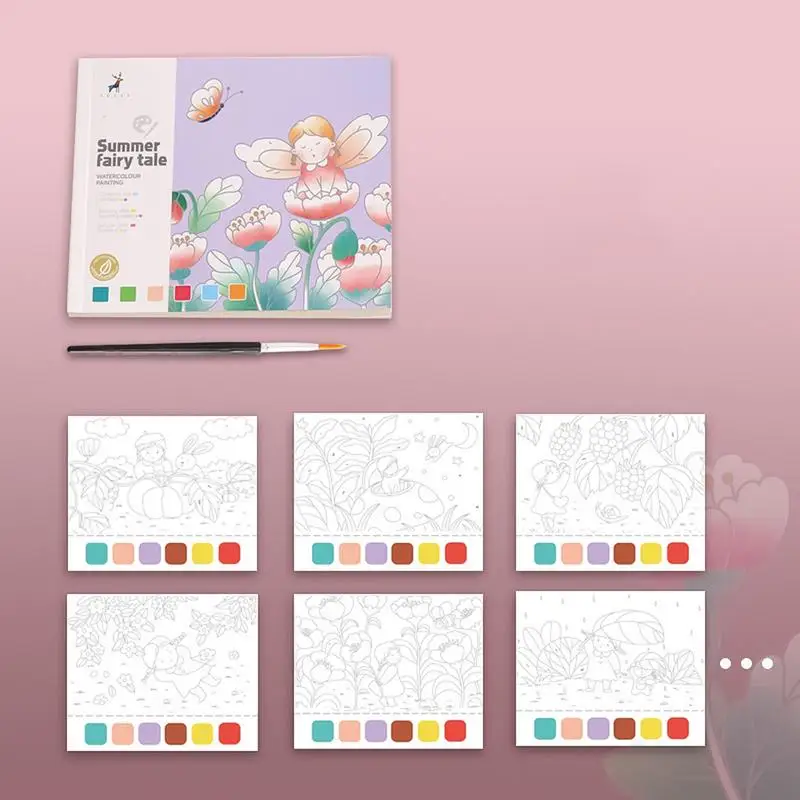 Drawing Doodle Coloring Book Creative Painting & Coloring Books Brushes Included Multifunctional Doodle Book For Artistic