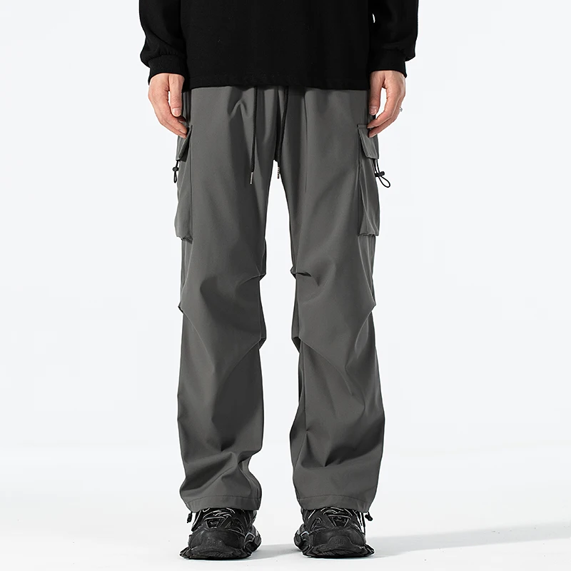 

Тренировочные брюки свободного кроя, мужские брюки с прямыми штанинами в американском стиле, функциональные повседневные брюки для пешего туризма и десантника, тренировочные мужские брюки