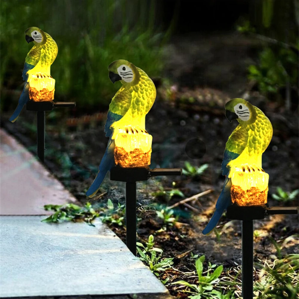 1pc Owl Statue Lawn Light Parrot Floor Light Outdoor Solar Light Landscape Lights Lighting Accessories Home Decor Garden Decor