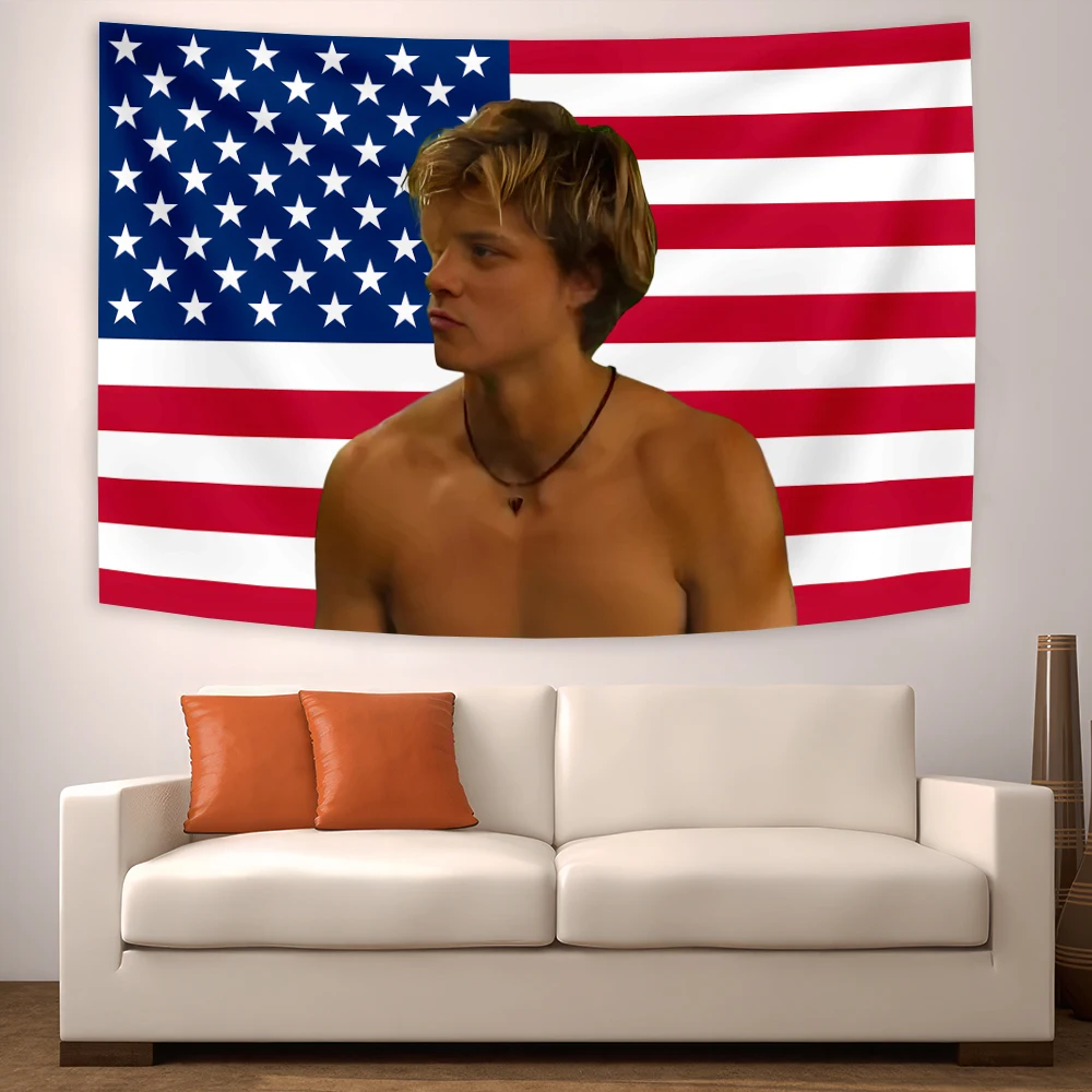 Jj Outerbanks Wandteppiche Jj Maybank Amerikanische Flaggen Wandbehang Wohnzimmerdekoration Obx Outer Banks Banner Schlafzimmer Wandteppich