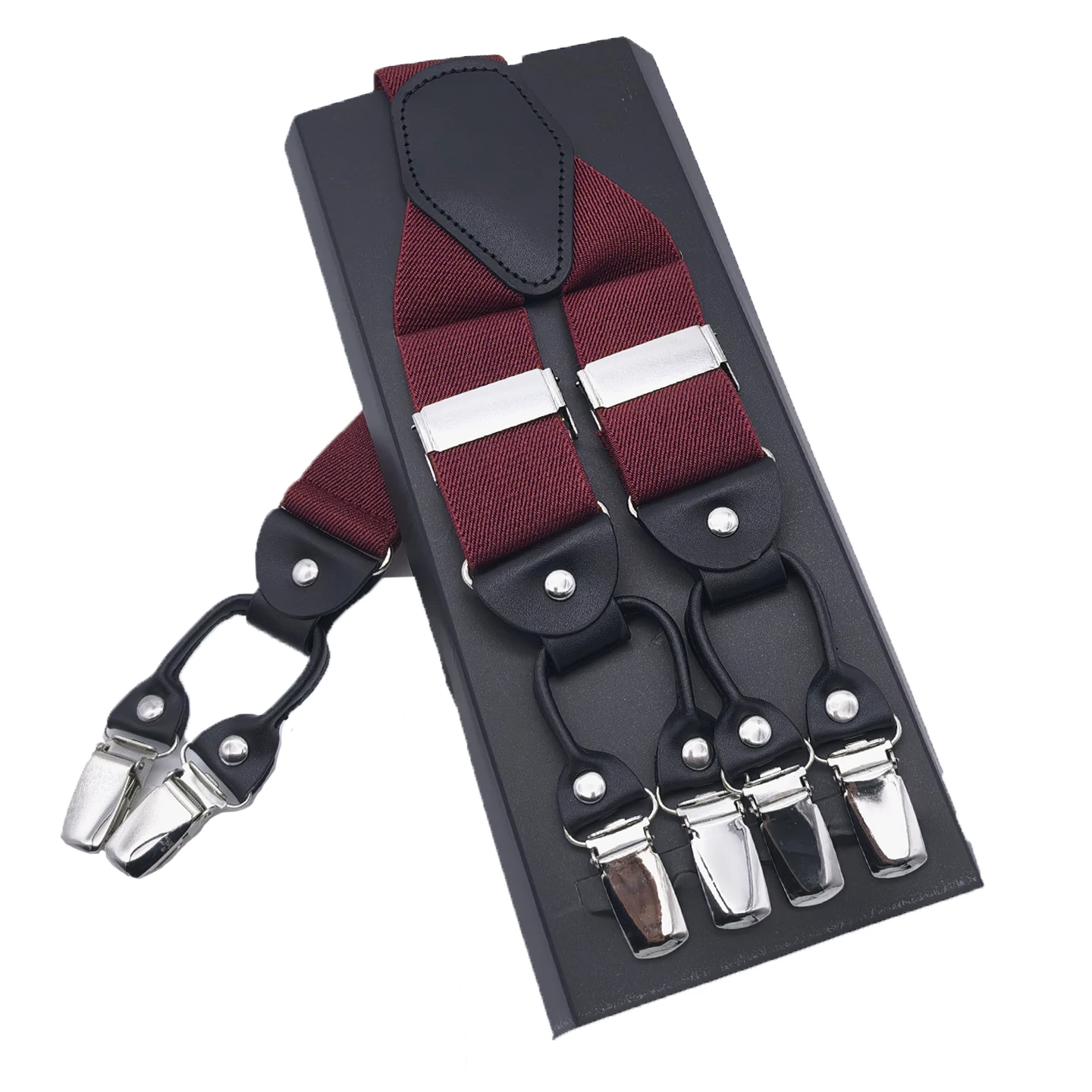 Мужские подтяжки из черной кож – обзор и цена Suspenders Clip Men