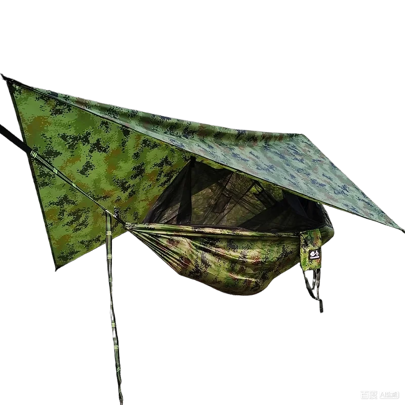 

Lightweight Portable Camping Hammock and Tent Awning Rain Fly Tarp Waterproof Mosquito Net Hammock Canopy 210T Nylon Hammocks