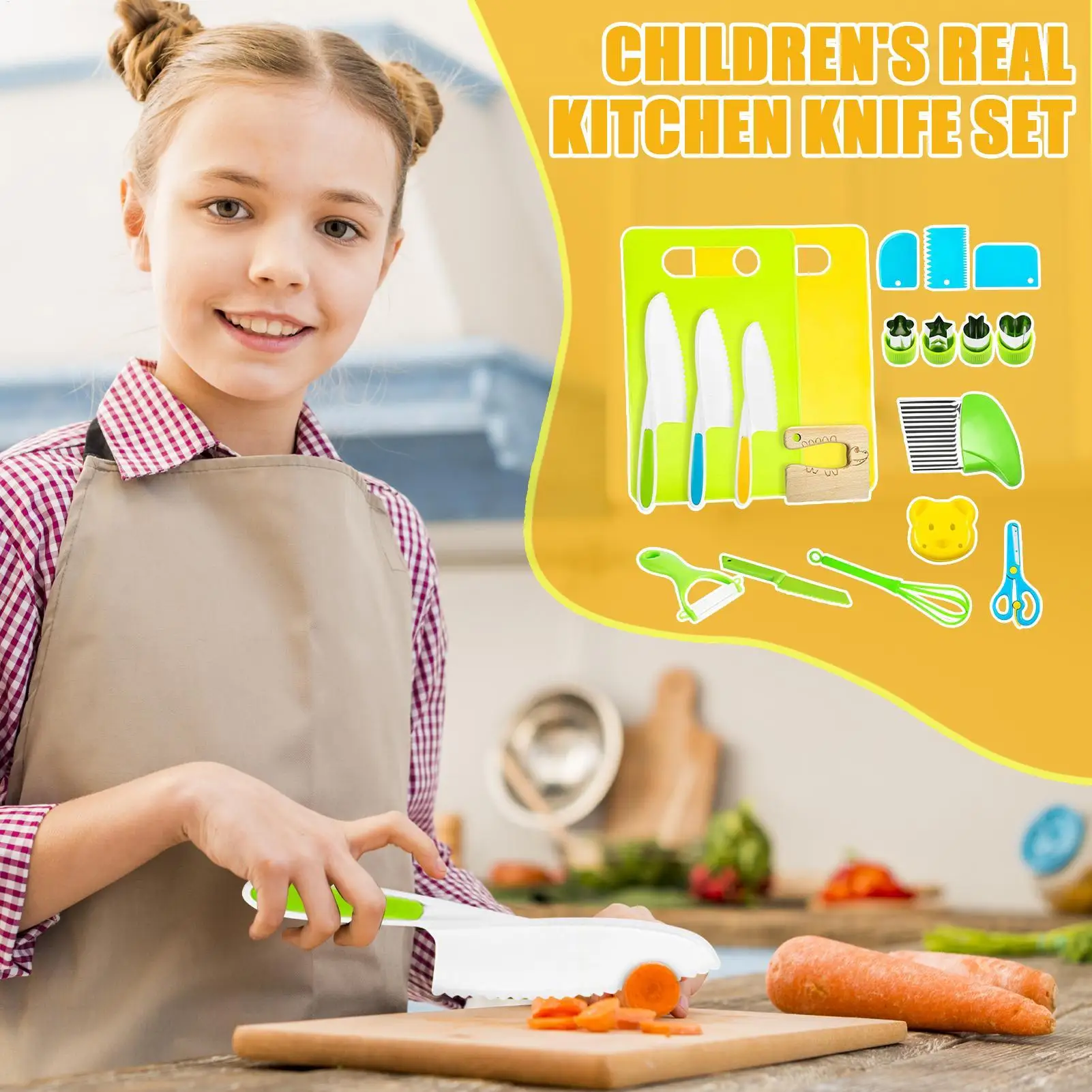 Kids Cooking Sets 19 Pieces Kitchen Toy Set Pretend Play Game Realistic Cooking Kit For Boys Girls Preschool Homeschool