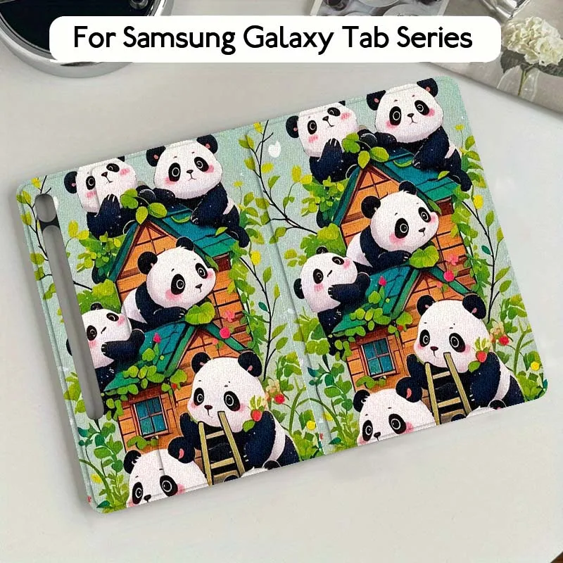 

Cute Panda Tree House For Samsung Galaxy Tab S10 S9 S8 S7 FE Lite Soft Flexible Support Tablet Case Gift