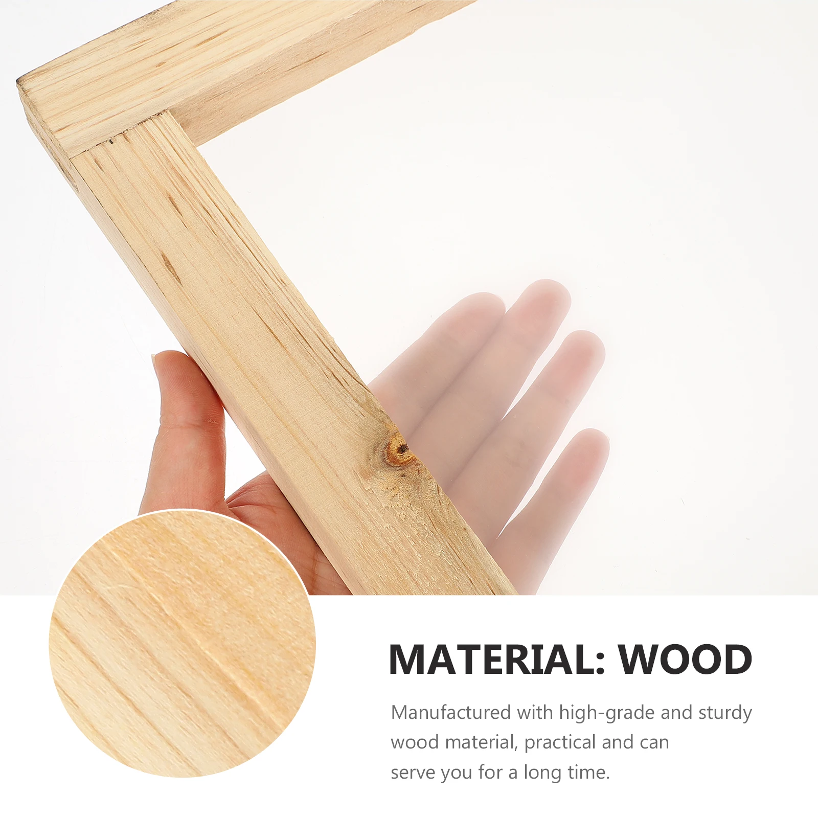 

Wooden Screen Printing Frame for T Shirt Fabric Banner DIY Supplies Reusable Washable Starter Frames Practical Portable Art