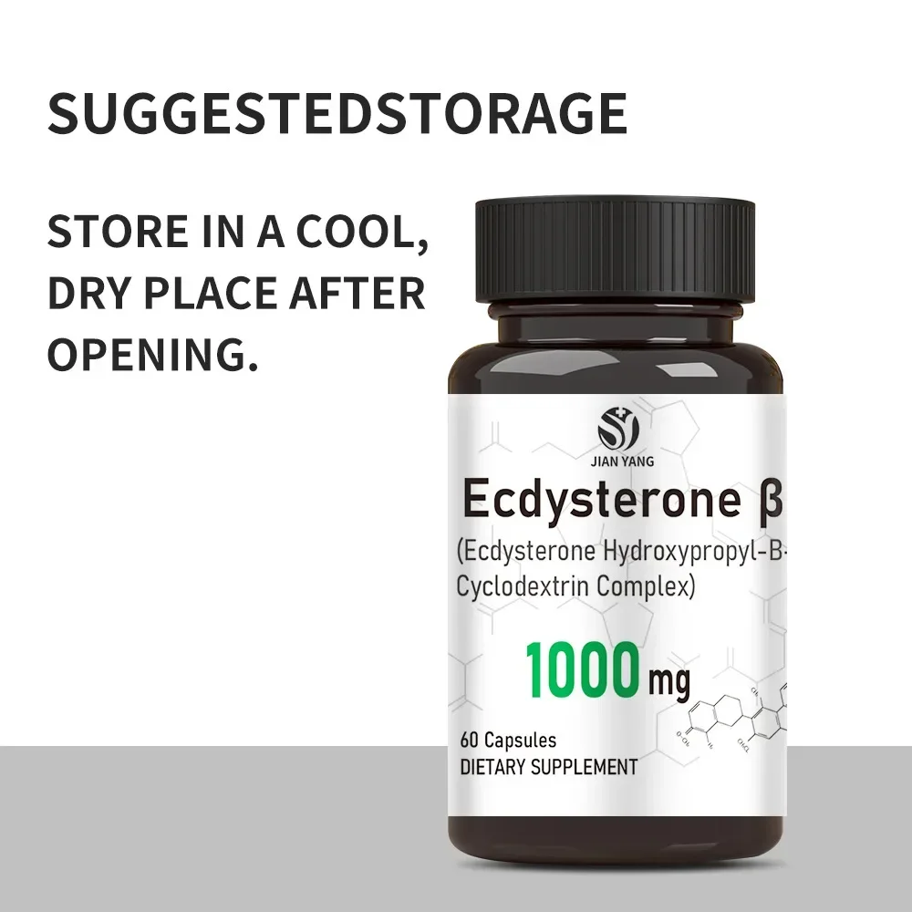 1 bottle Ecdysterone capsules support muscle development, strengthen physical strength and promote lipid metabolism.