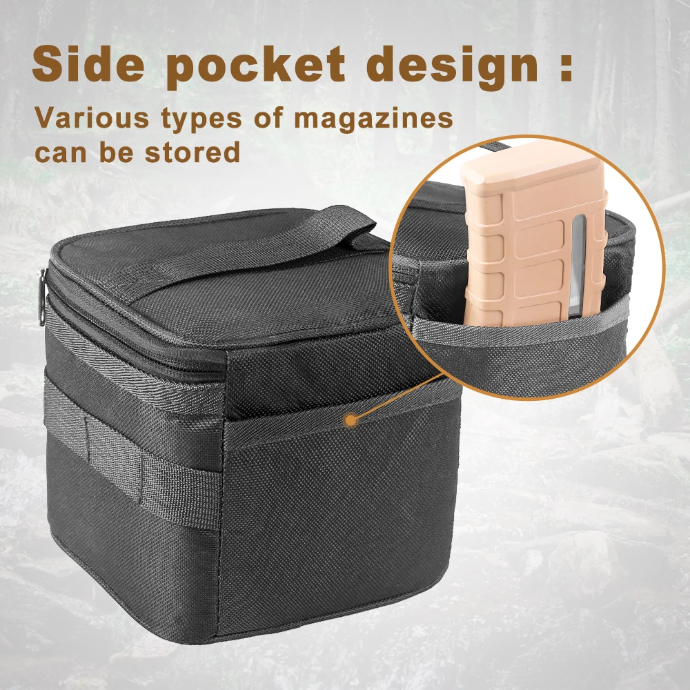 1000D Ammo Bullet Pouch Ammunition Carrier Bag Rifle Cartridge Bullet Pouch EDC Tool Bag Utility Pouch Hunting Handbag