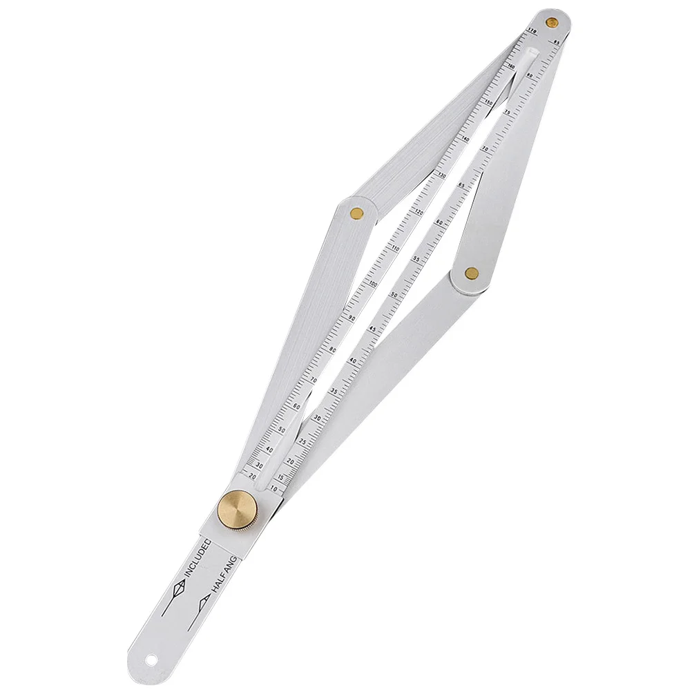 

Stainless Steel Foldable Miter Protractor Woodworking Measuring Tool Corner Ruler Large Metal Protractor Reusable Durable