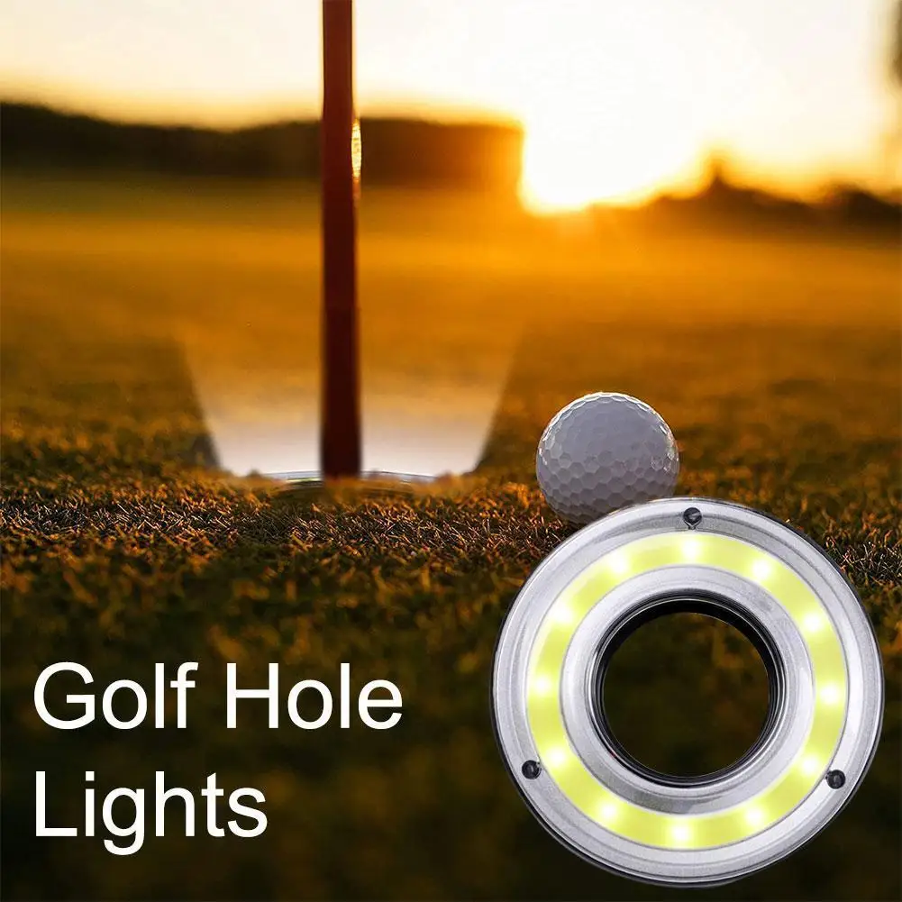 Three Modes Glow Glowing Golf Hole Lights LED Golf Hole Night Light Up Golf Play Lasting Bright Night Sports Dark Glow Gifts