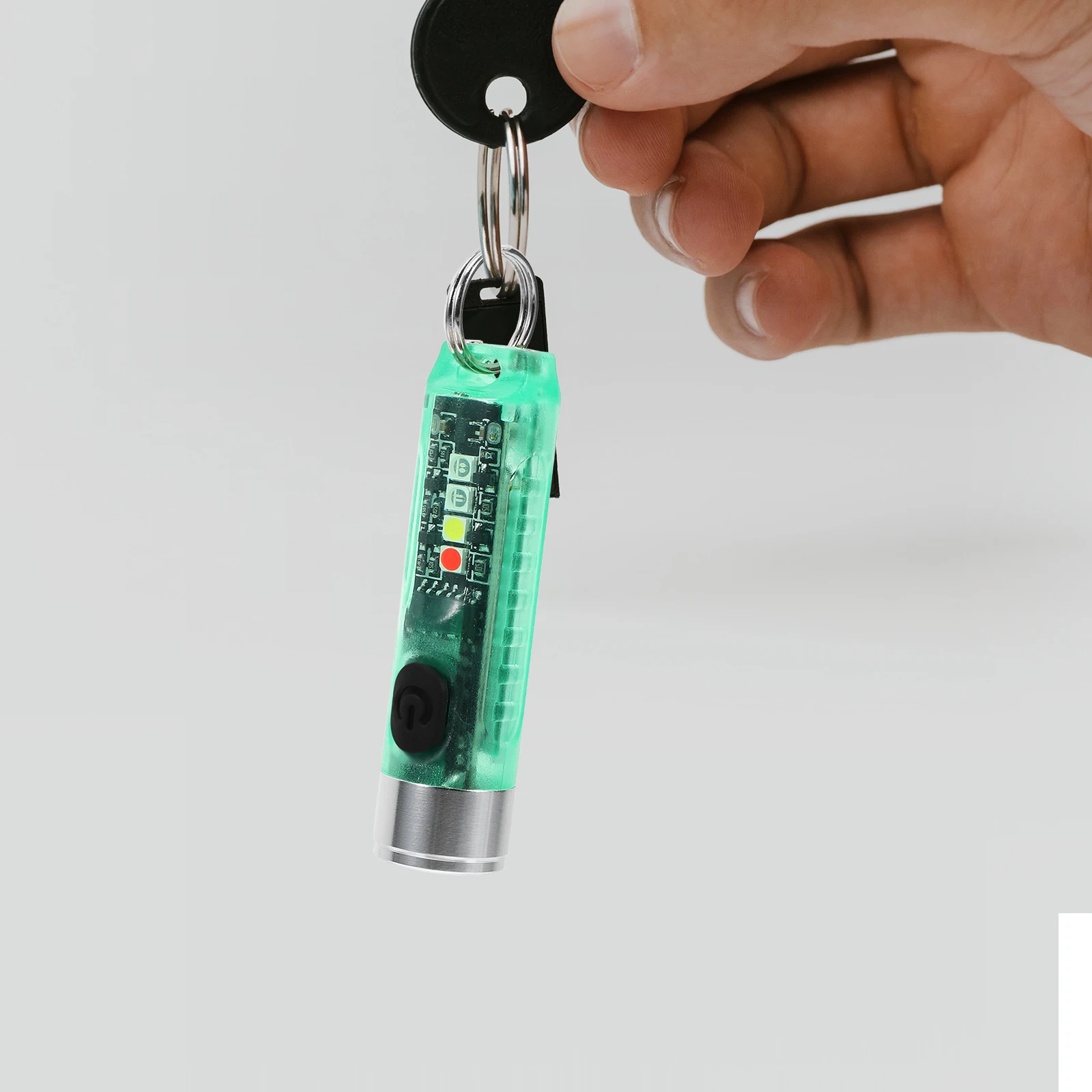 Outdoor Flashlight Mini Rechargeable LED H held Base Compact Pocket Size s Green Multi Use Camping Hiking