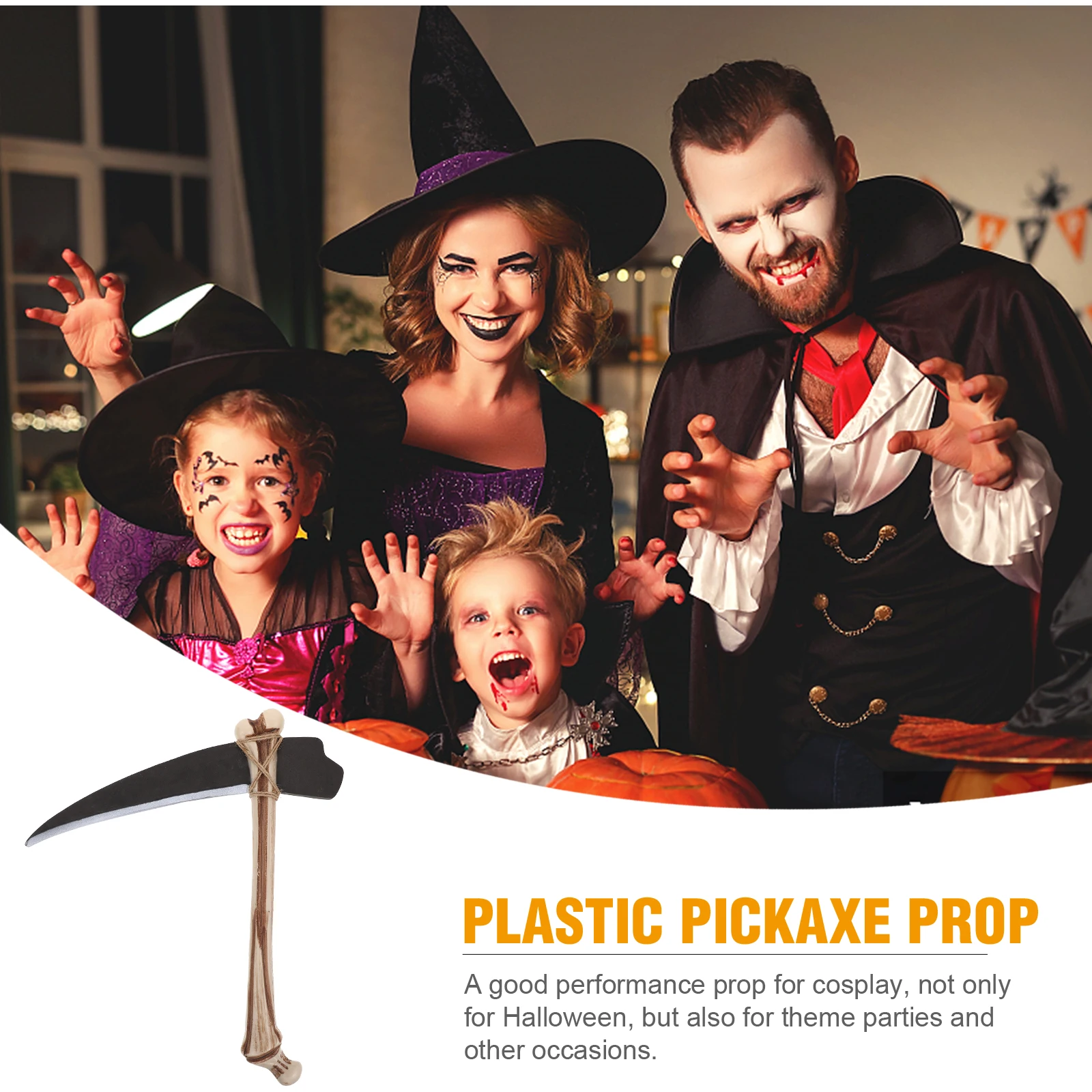 

Primitive Bone Props for Cosplay Party Performances Single Sided Halloween Supplies Plastic Lifelike Decorations