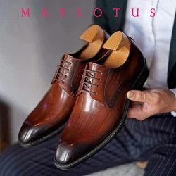 Business Casual Shoes Trend Patent Leather Men Wedding Shoes Gold Blue Red White Oxfords Shoes Designer Pointed Toe Dress Shoe