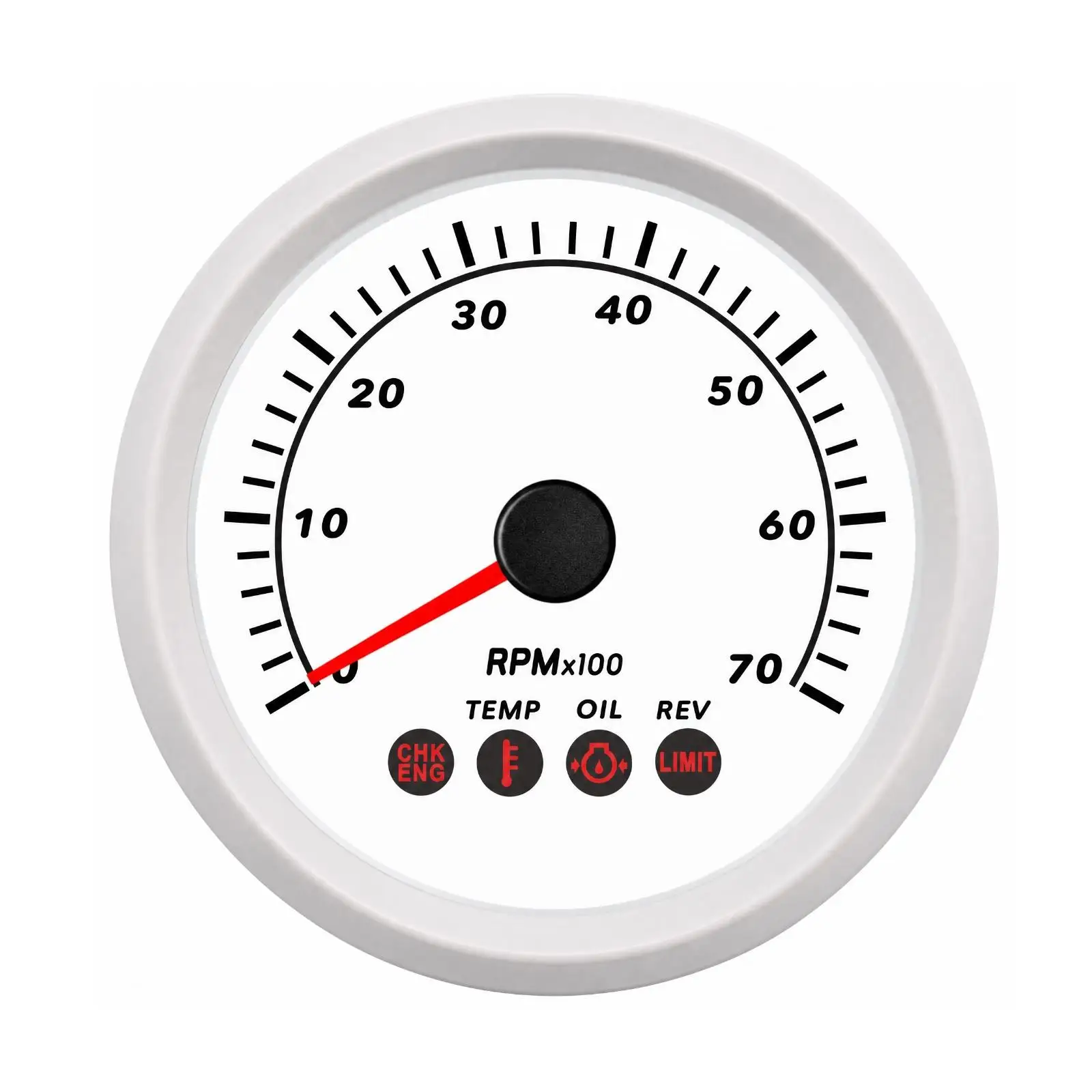 Engine Speed Tachometer Gauge with Oil Temperature Indicator for Generator Set Boat Construction Machinery Vehicle