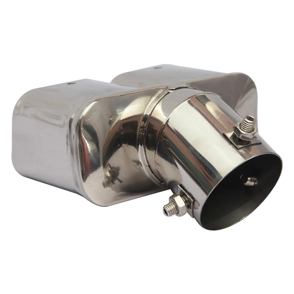 63/76MM Automobile Car Tail End Trim Pipe Exhaust Single/Double Stainless Steel Muffler Automobiles Tail Rear Round Exhaust Pipe