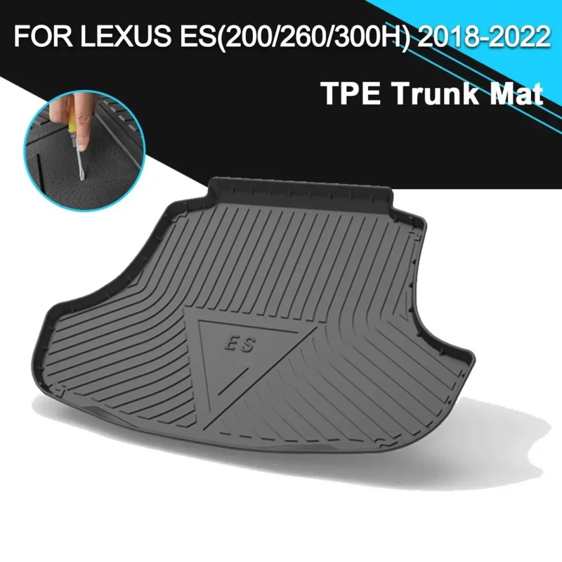 

Car rear trunk cover mat rubber TPE waterproof non-slip cargo liner accessories for ES 200/260/300h 2018-2022